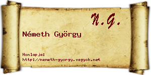 Németh György névjegykártya