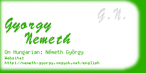 gyorgy nemeth business card