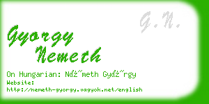 gyorgy nemeth business card